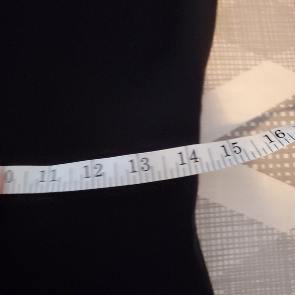 RACHEL Zoe Dropped Waist Dress Womens XS‎ Black Zippered Boat Neck Ruffle Hem - Picture 10 of 14